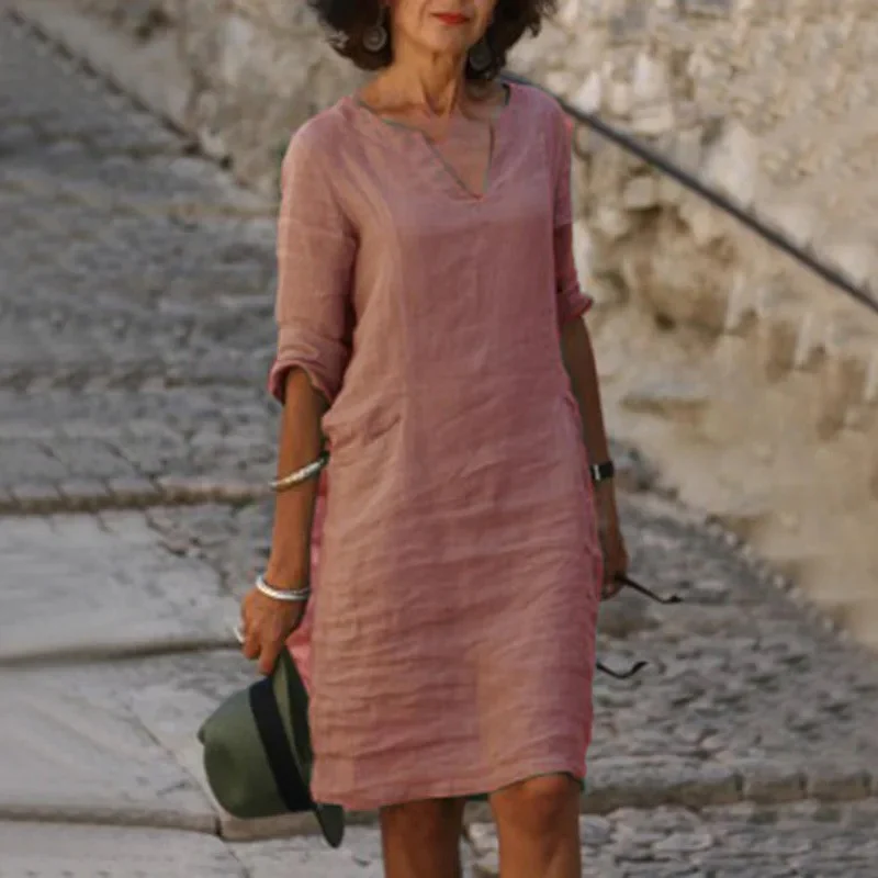 Roze | Mini jurk - Afbeelding 4