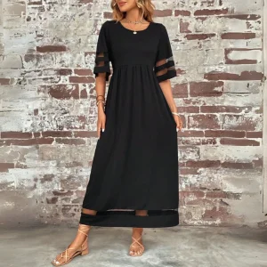 Amandine | Zwarte Dames Jurk - Comfortabele Stof, Elegante Pasvorm