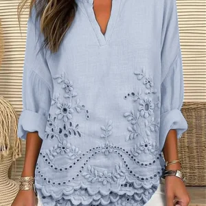 Valona | Gedrukte Blouse Dames Met Bloemenprint