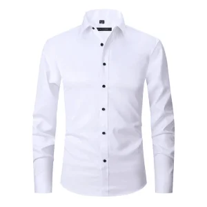 Benjamin | Ademend hoogelastisch antirimpel shirt