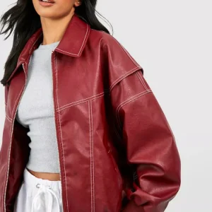 Catherine | Oversized leren jas