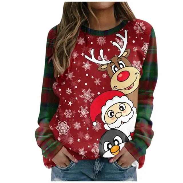 Kaley | Kerst bedrukte damestops - Afbeelding 4