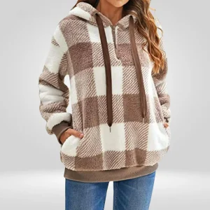 Daniela | Klassieke hoodie met halve rits