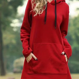 Laura | Casual hoodiejurk met lange mouwen