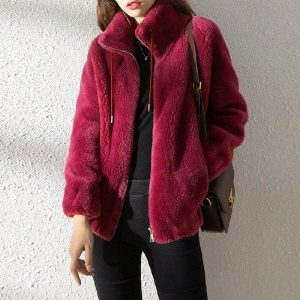 Angelika | Warm lang winterjack met ritssluiting