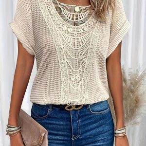 Elyse | Gebreide Top voor Dames met Ingewikkelde Details en Comfortabele Pasvorm